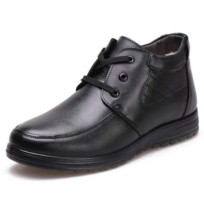 Новая модная мужская обувь Мужские теплые зимние сапоги Удобные туфли из мягкой