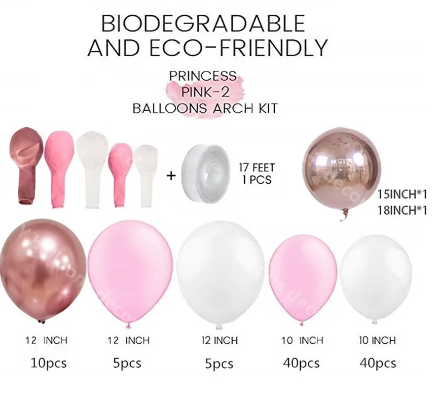 Воздушные шары &quotсделай сам&quot гирлянда Цвет: розовое золото розовый белый