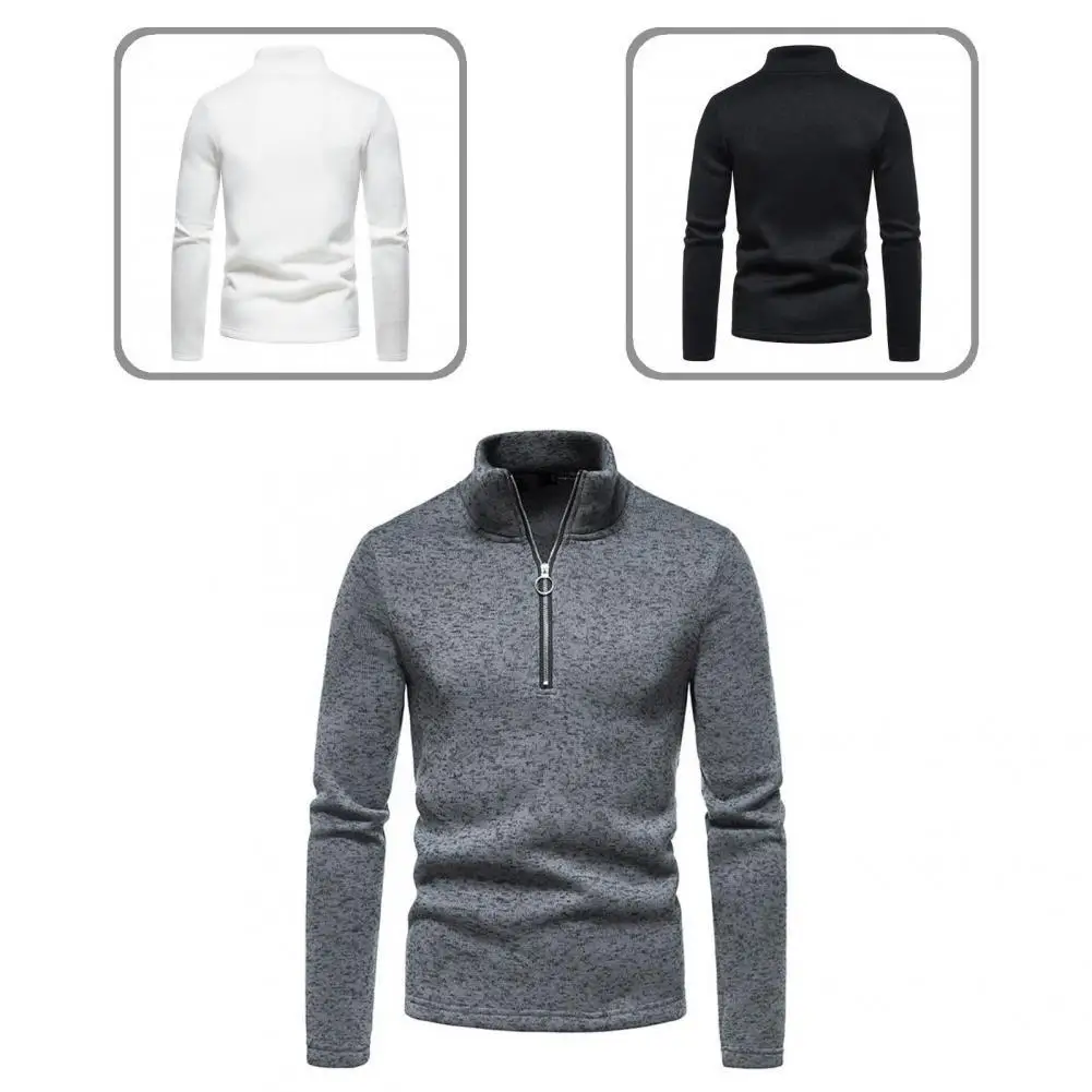 

Men Pullover Sweater Stylish Solid Long Sleeve Swearshirt Simple Soft Men Sweater