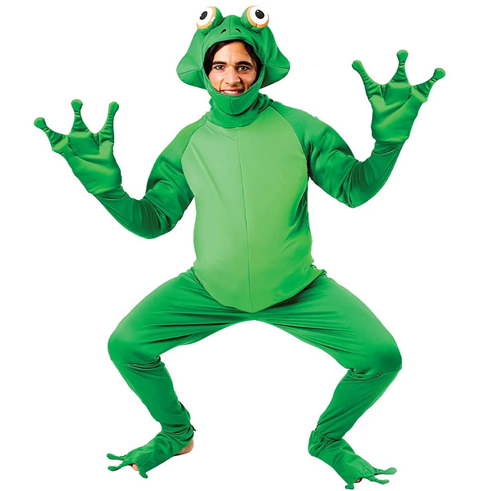 

Christmas Work Doll Costume Men's Funny Frog Cosplay Costume Novelty Adult Animal Halloween Cosplay Party Jumpsuit Outfit
