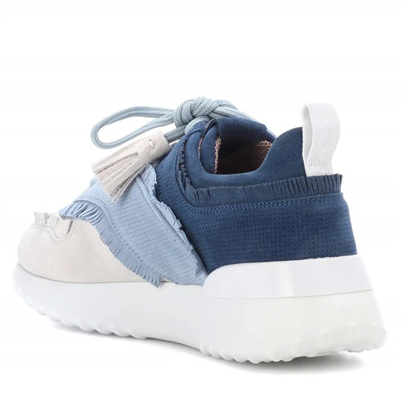 Брендовые Дизайнерские повседневные кроссовки на платформе со шнуровкой из