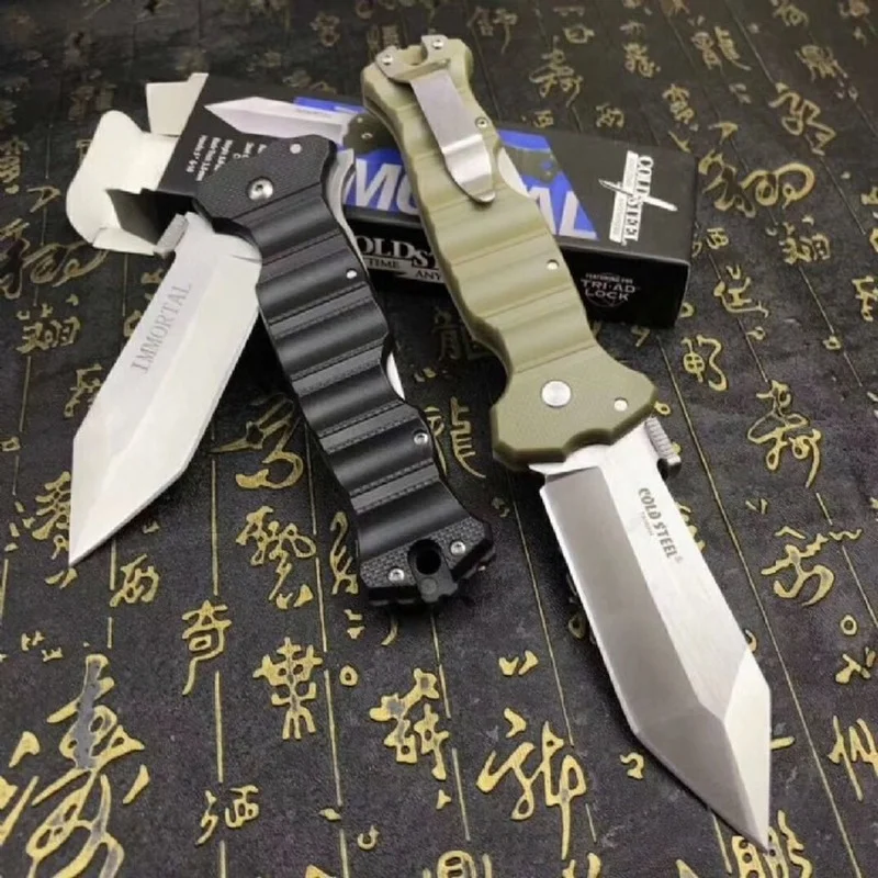 

Mini Knight Sword shape Cold Steel 23GVG Folding Knife Outdoor Defense Pocket Self-defense Knives EDC Tools DJ74