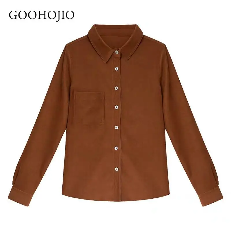 

GOOHOJIO 2021 New Spring and Autumn Casual Fashionable Shirt Women Temperament Pullover for Women All-match Loose Women Blouses