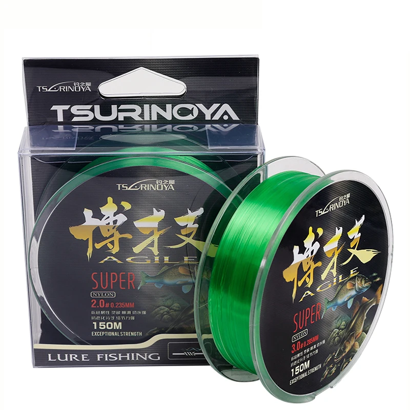 TSURINOYA 150 м нейлоновая рыболовная леска 1 0 #1 5 #2 #3 # с нулевой памятью превосходная