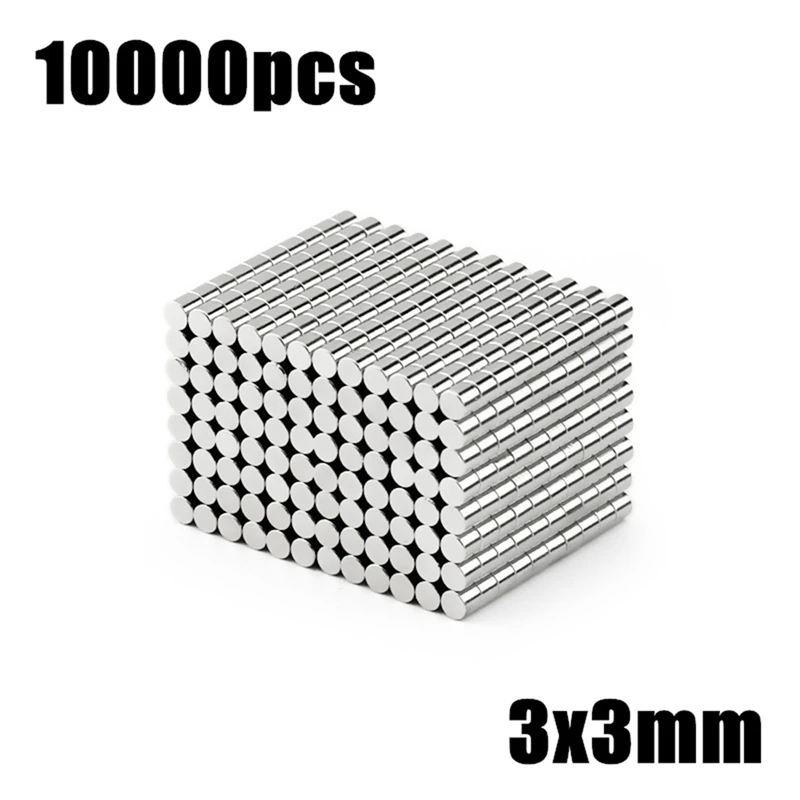 

10000pcs 3x3mm Super Powerful Strong Rare Earth Neodymium Magnet N35 Magnets