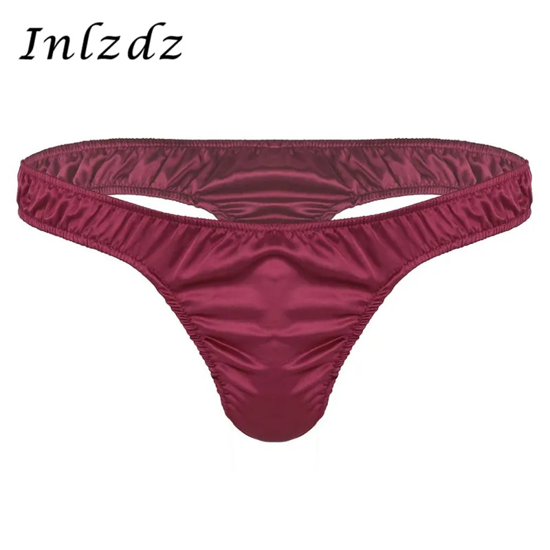 Underwear Mens Bikini G-String And Thong Briefs Gay Underwear Sexy Lingerie Panties Shiny Ruffled Low Rise Male Thong Panties