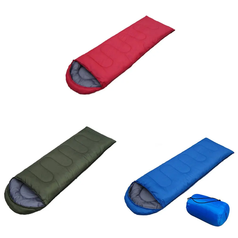 Envelope Outdoor Camping Adult Sleeping Bag Portable Ultra Light Waterproof Travel Hiking With Cap Dropshipping | Спорт и