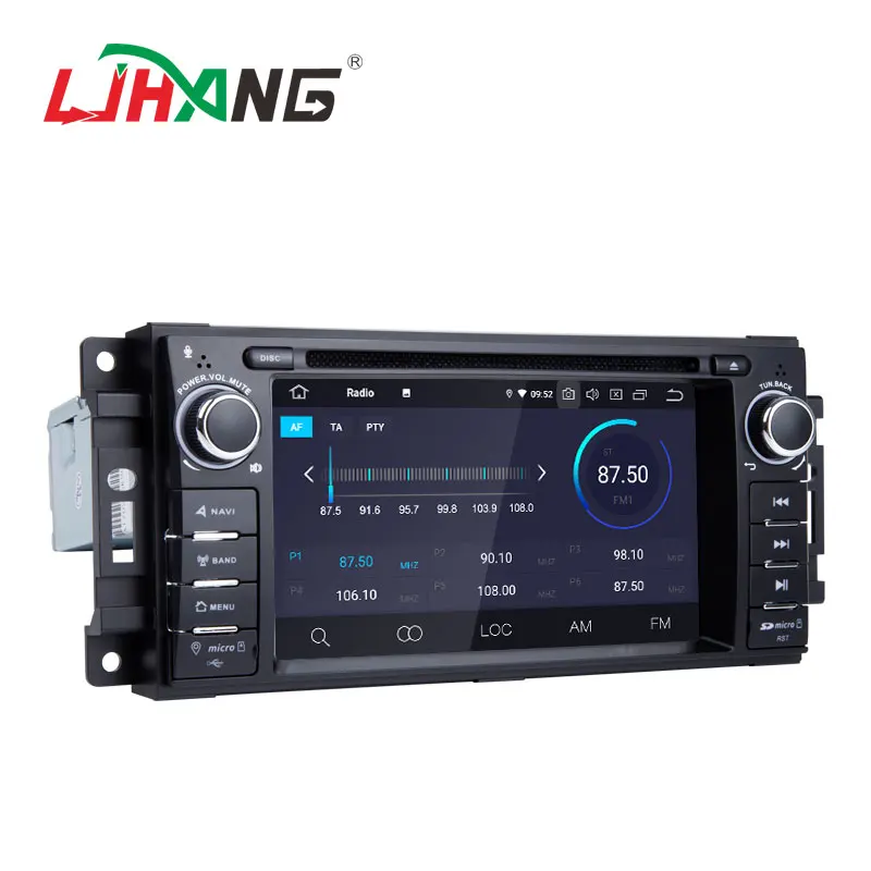 LJHANG 1 Din автомобильный dvd-плеер Android 9,0 для JEEP Wrangler Компас Grand Cherokee Commander Dodge gps wifi Мультимедиа стерео Авто