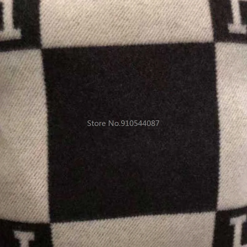 

Popular Plaid H Cashmere Blanket Crochet Soft Wool Scarf Shawl Portable Bed Fleece Knitted Throw Cape Brand Blanket 135x170cm