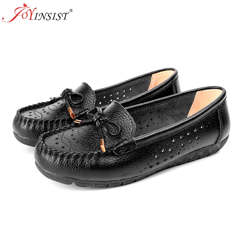 Women Real General Leather Shoes Moccasins Mother Loafers Soft Leisure Flats Casual Female Driving Ballet Footwear