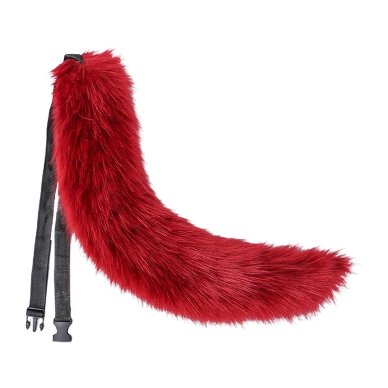 70 см Новинка искусственный мех животные сгибаемый хвост однотонный лисий для