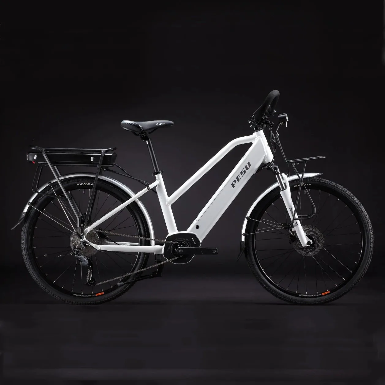

26 Electric Assistance Travel ebike PESU ONE + E-BIKE 25ah Long range 300KM 250w mid torque torque sensor ebike