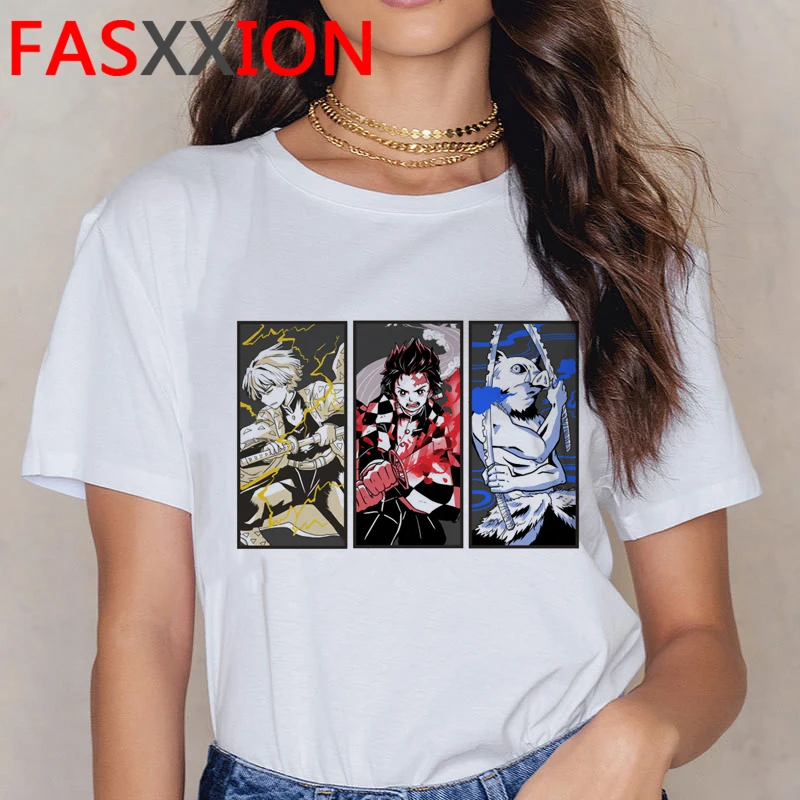 

Demon Slayer Kimetsu No Yaiba clothes men aesthetic streetwear couple clothes ulzzang grunge tshirt ulzzang white t shirt