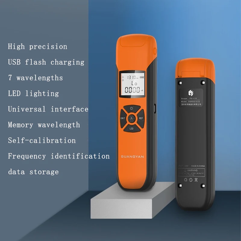 ftth fast connector Optical Power Meter G10 New High Precision Rechargeable Battery Fiber Optic Power Meter With Flash Light OPM lc fast connector