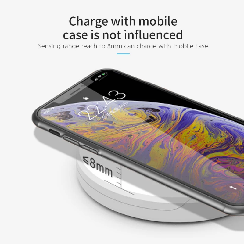 Беспроводное быстрое зарядное устройство qi 10 Вт с usb type c беспроводная зарядная