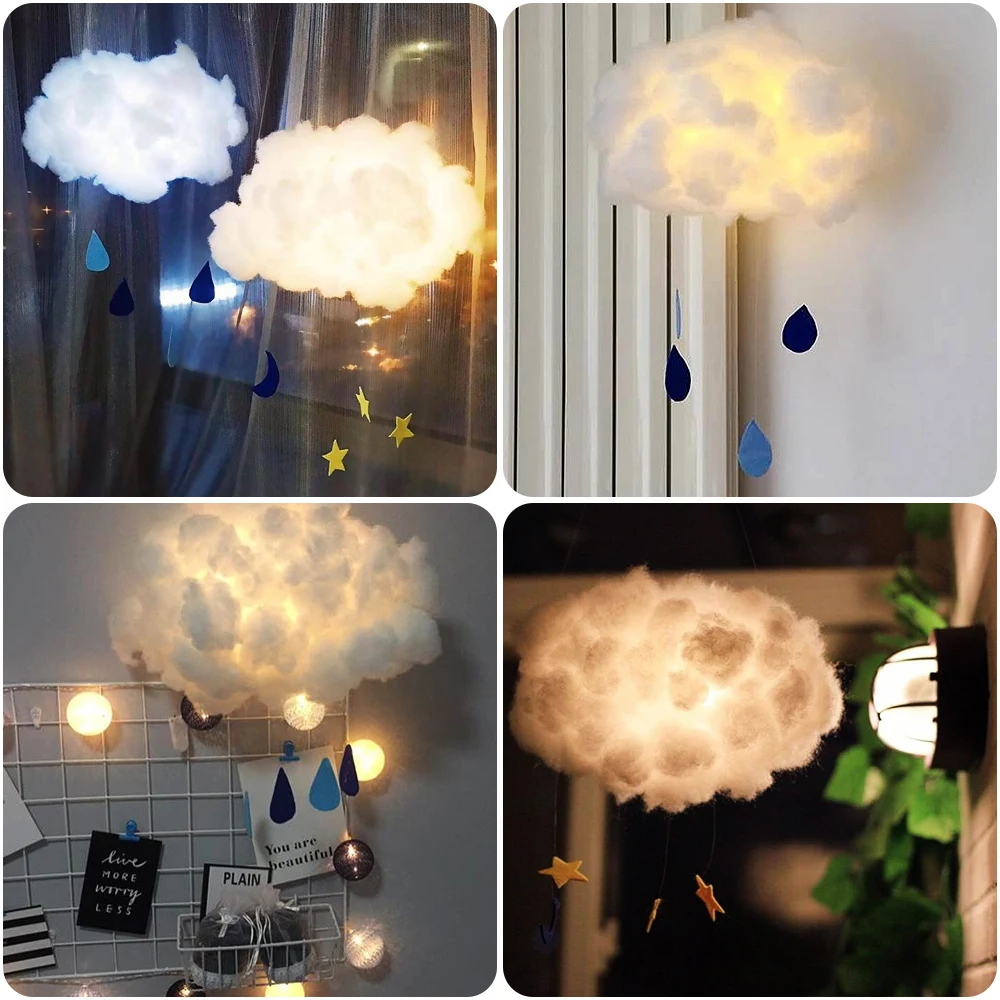 2 м DIY ручной работы милые хлопковые Форма светильник подвесной ночной Светильник