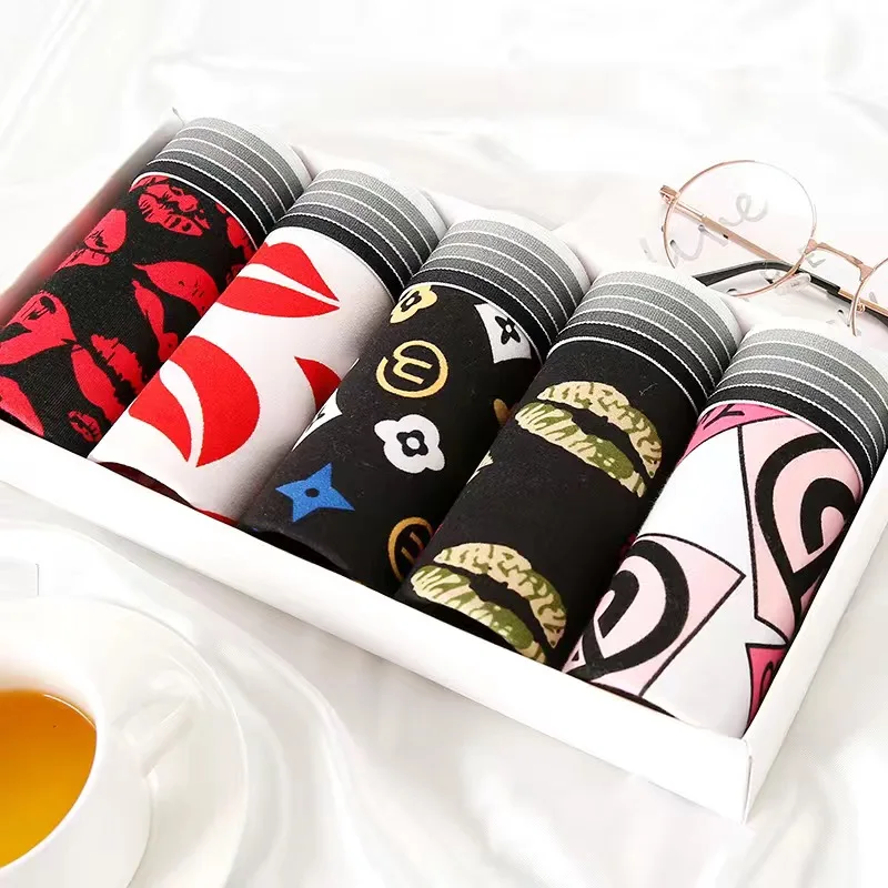 5/PCS/Lot  Men's underwear underpants male pure men panties shorts underwear boxer shorts  Cartoon sexy multiple choice