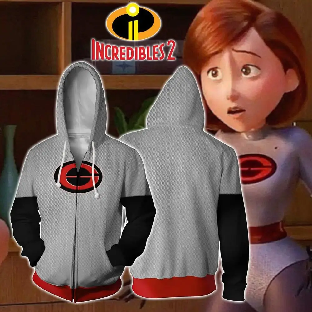 Anime The Incredibles Violet Parr Hoodies jacket Cosplay costume men women 3D Printed zip-up Mr. Incredible Sweatshirt | Тематическая