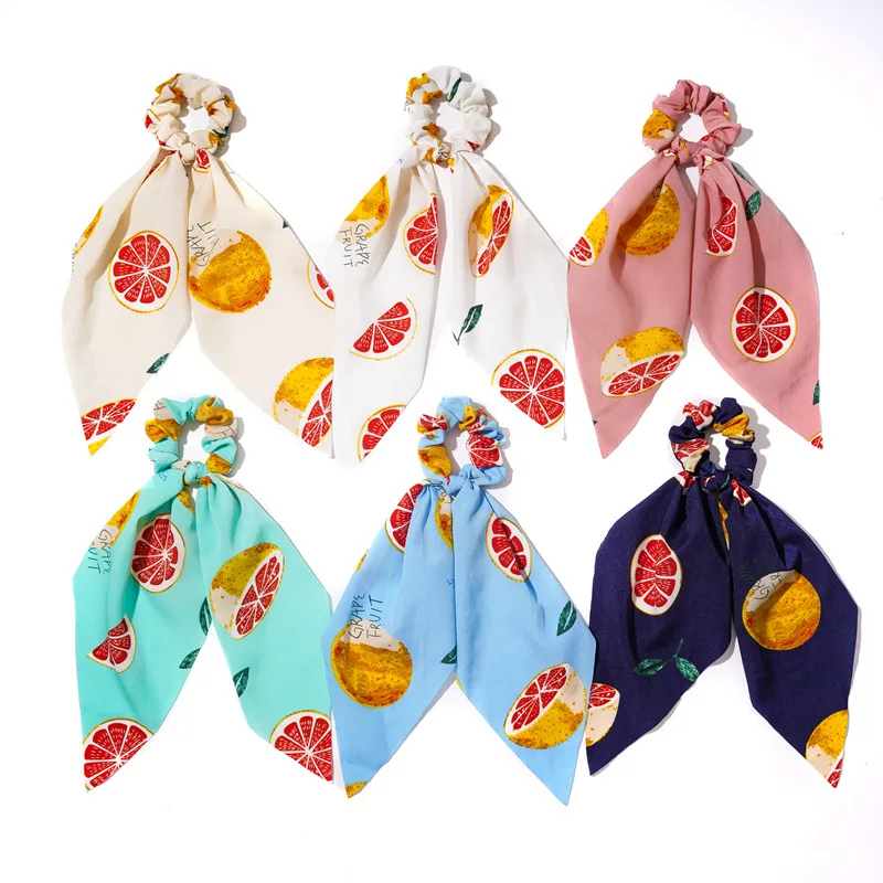 

large intestine circle fashion charm girl long two in one ponytail headgear New summer fruit series
