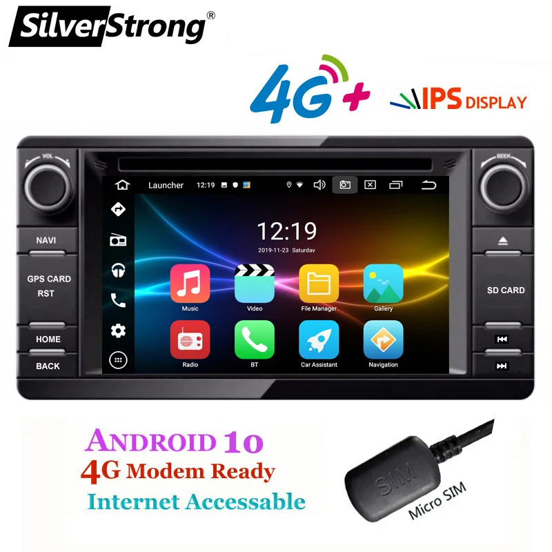 SilverStrong Android 10 2Din автомобильное радио DVD GPS для MITSUBISHI OUTLANDER 2017 2014 2015 2016 PAJERO ASX 4G