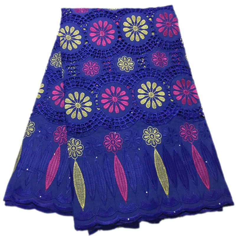 

Swiss Voile Lace stones women dresses Hollowed out huge circles PS93 wonderful flowers pattern newest African Cotton Fabric