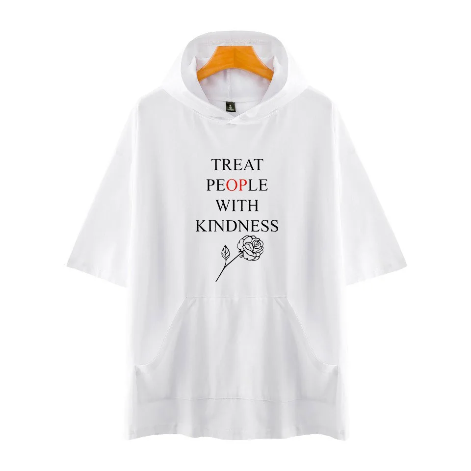 

Harry Styles Hooded T-shirt Summer Short Sleeve Men Women Hip Hop Fashion Tees Tops