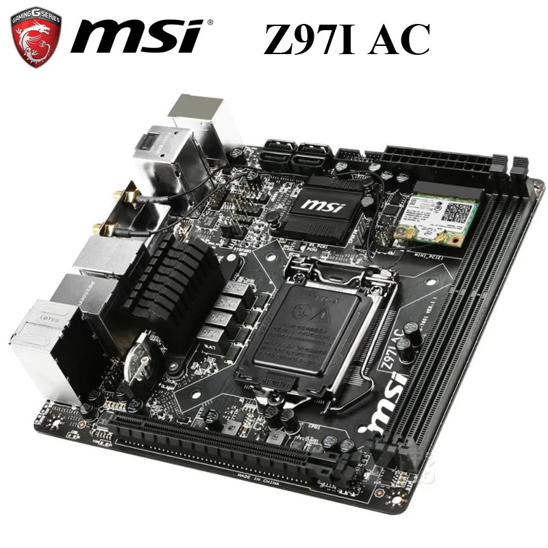 Verkauf LGA 1150 MSI Z97I AC Motherboard Intel Z97Core I7/i5/i3 1150 DDR3 Original MSI Z97 Mainboard 1150 DDR3 SATA III Z97 1150 Verwendet
