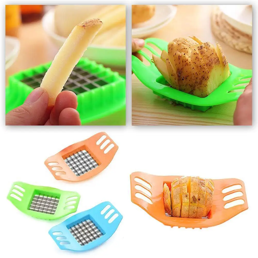 

1PC Random Color Vegetable Potato Slicer Cutter Chopper Chips Making Tool Potato Cutting Fries Tool Kitchen Accessories