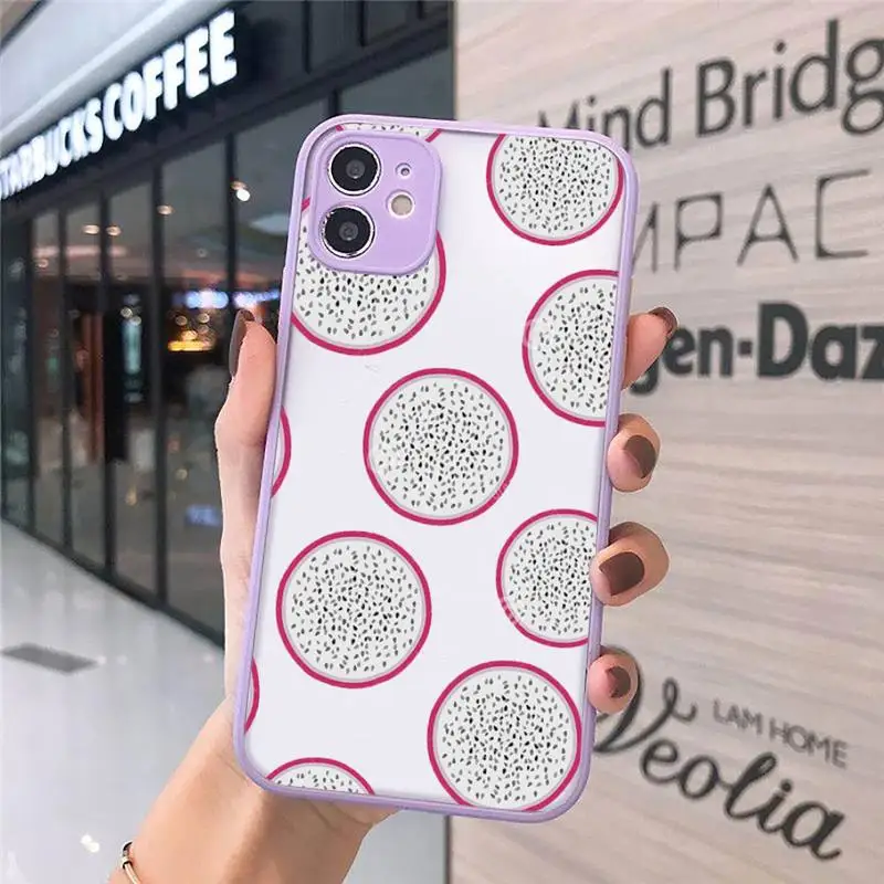 

Cartoon summer fruit fashion design Phone Cases matte transparent For iphone 7 8 11 12 plus mini x xs xr pro max cover