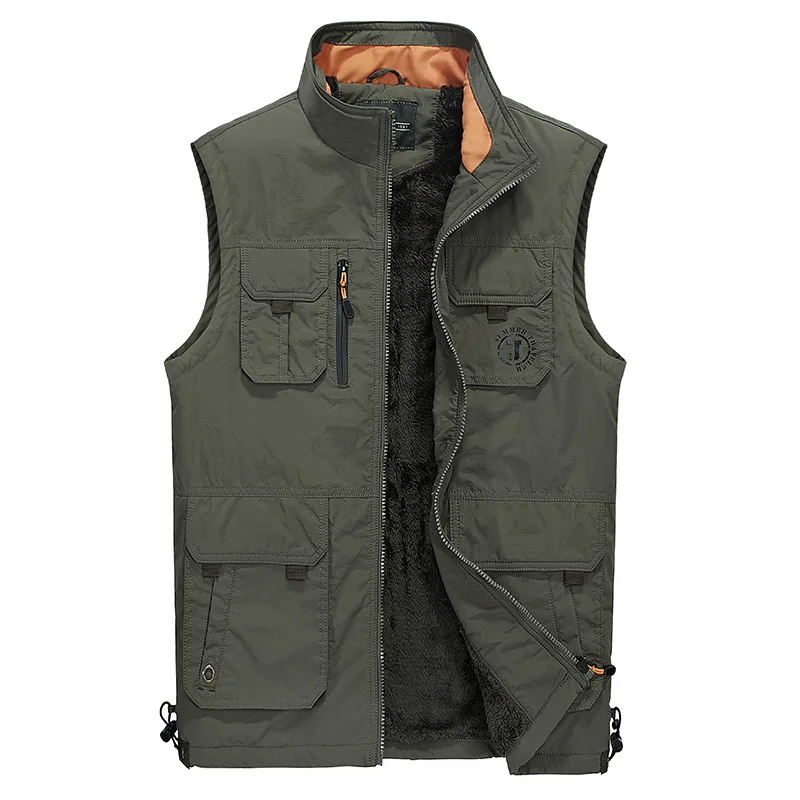 

Spring Autumn Vest Men Casual Mesh Tactical Vest Multi-pockets Gilet Homme Mens Waistcoat Winter Thick Military Vest Clothes