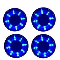 isure marine 24pcs 12v blue 8 led stainless steel cup drink holder for boat car truck