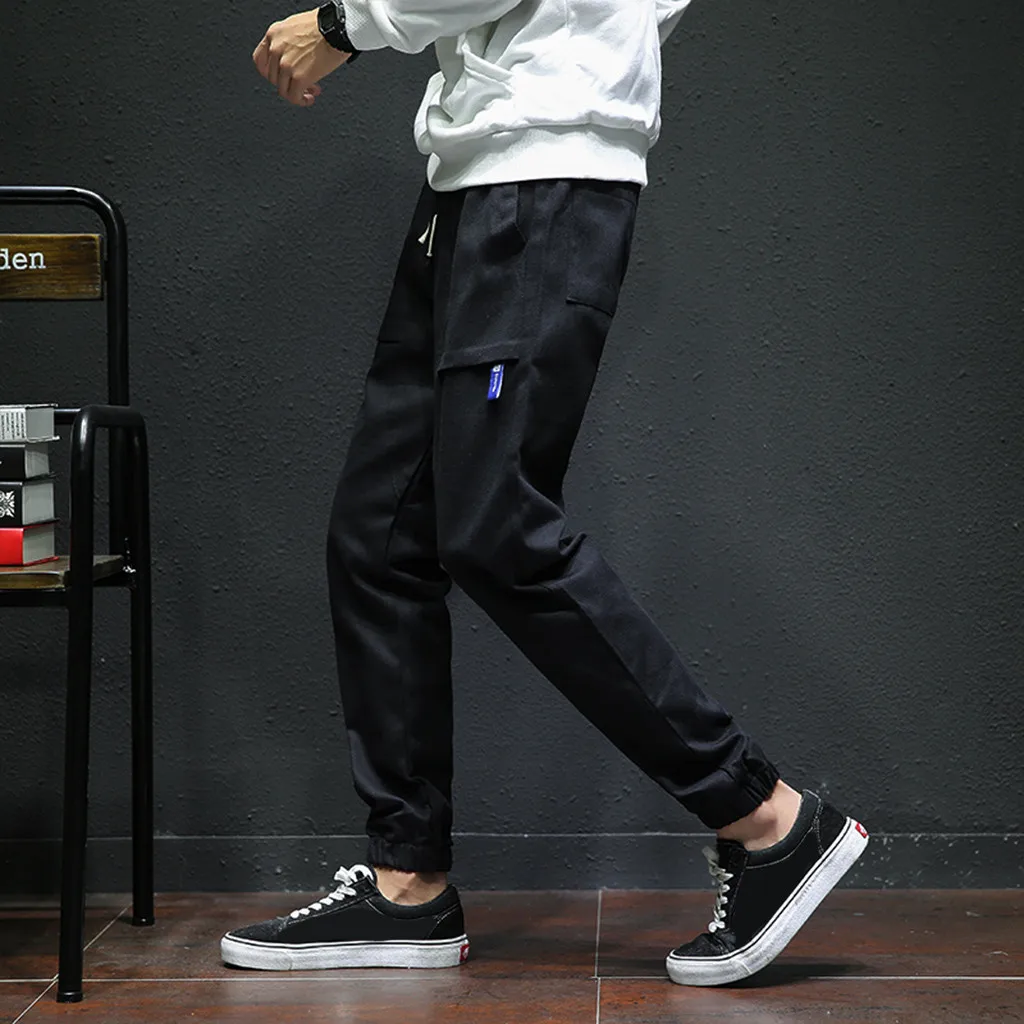 

Summer New Fashion Autumn Winter Fashion Casual Small Feet Sport Trousers Loose Ninth Pants Sweatpant Cotton Z0315