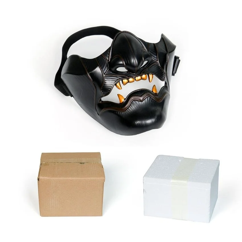 Takerlam маска призрака на Хэллоуин японская самурая пражна Регулируемая Смола