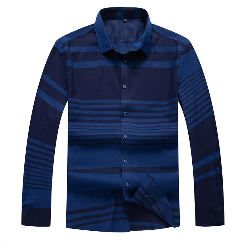 

high quality plus size 8XL 7XL 6XL 5XL 4X New Autumn Casual Shirts Men Striped Fashion Loose Fit Cotton Plus Size Brand Clothing