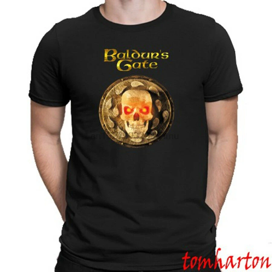 Мужская черная футболка со скелетом Baldur Gate размер S M L XL 2XL 3XL| |