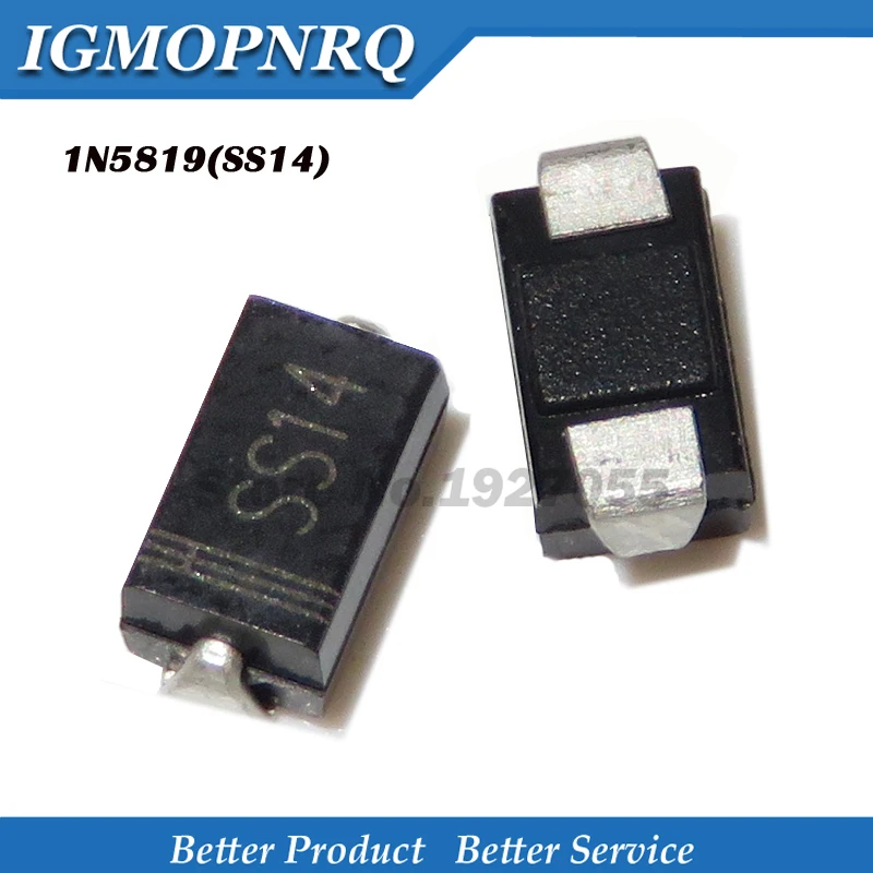 100 шт. превосходного качества 1N5819 SMD IN5819 выпрямитель Diodesma 1A 40 в Фотоэлементы диод