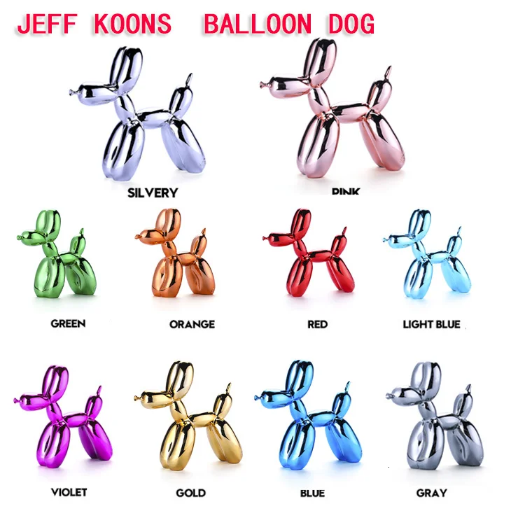 Jeff Koons блестящие воздушные шары статуя собаки моделирование собаки Животное Искусство Скульптура Смолы ремесленника украшения дома аксессуары