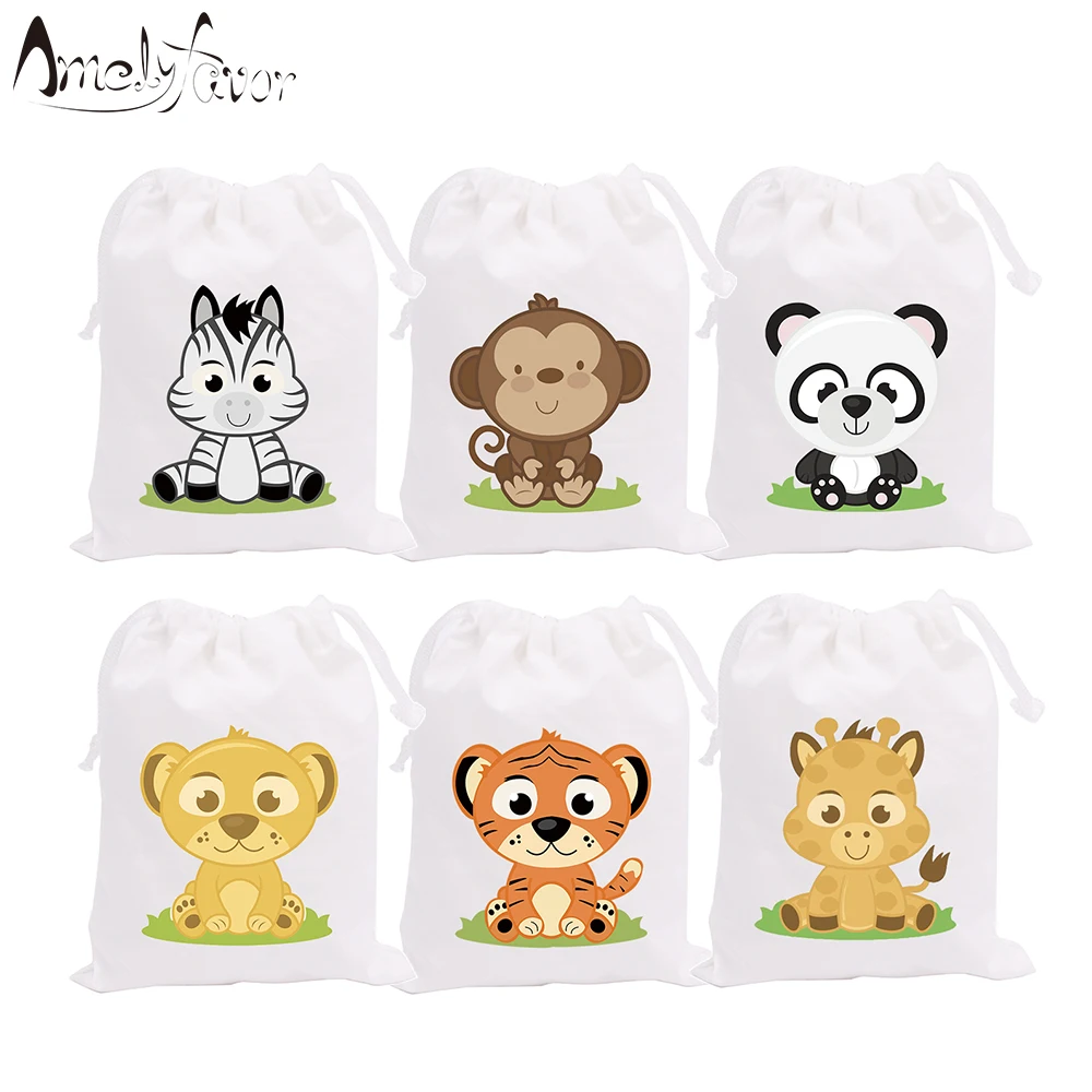 Тематическая сумка для вечевечерние с животными в стиле сафари подарочные