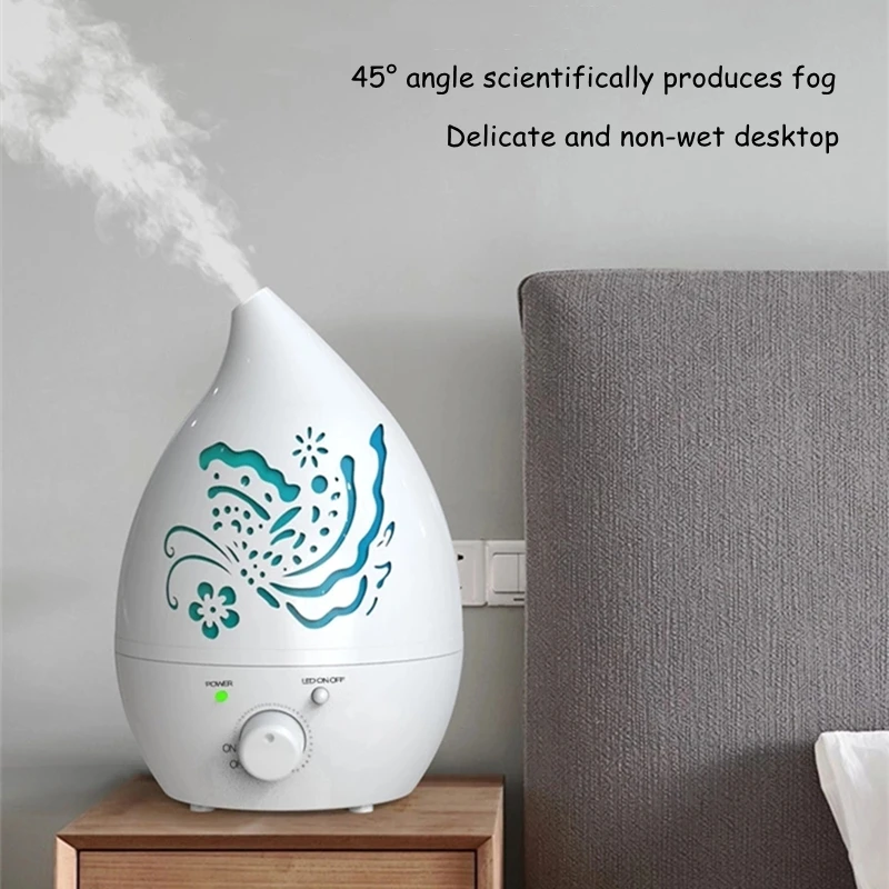 

1200ml Large Capacity Carved Aroma Diffuser Essential Oil Mist Maker Home Air Humidifier Colorful Light Atomizer Aromatheraphy