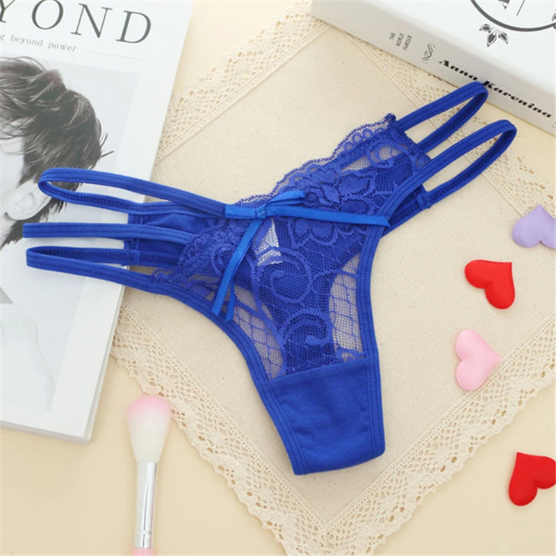 Сексуальные кружевные трусики женское нижнее белье стринги хлопковые бесшовные