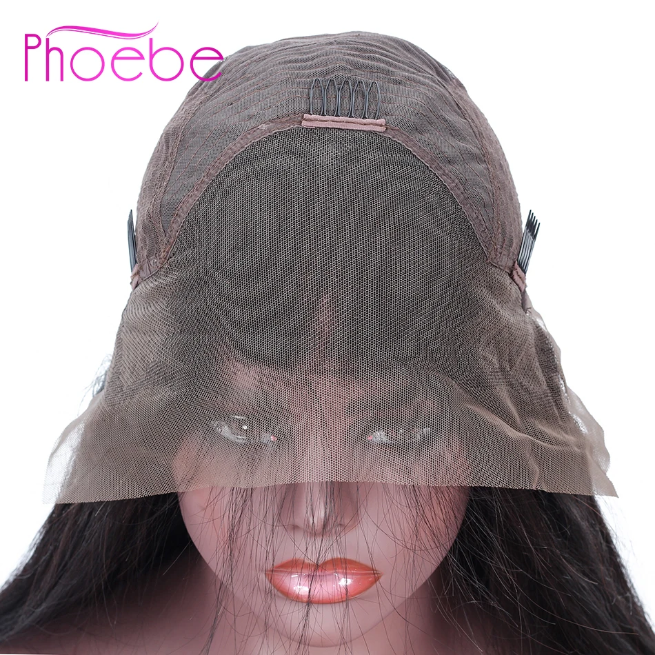 Phoebe 13х4 парики из человеческих волос с фронтальным кружевом перуанские прямые