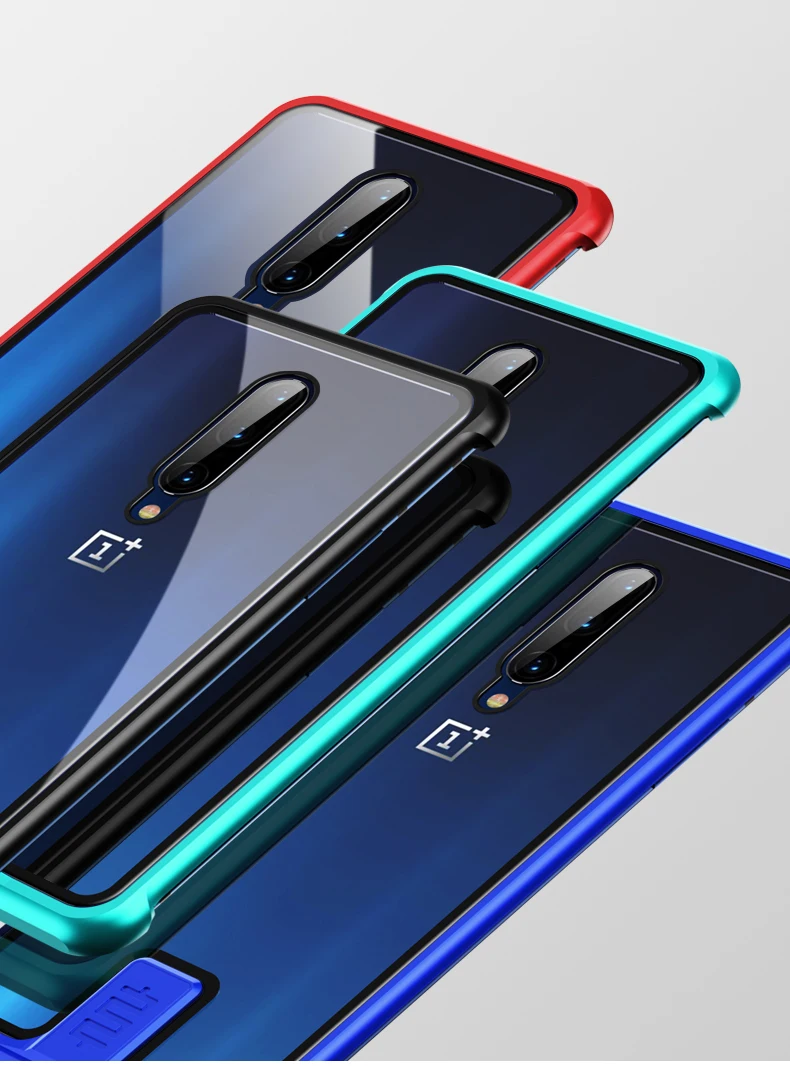 Роскошный Алюминиевый металлический чехол из закаленного стекла для Oneplus 7/7Pro чехлы для Oneplus 7 Pro металлический бампер рамка Coque
