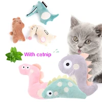 2020 new mini cat grinding catnip toys funny interactive plush cat teeth toys pet kitten chewing toy claws thumb bite cat mint