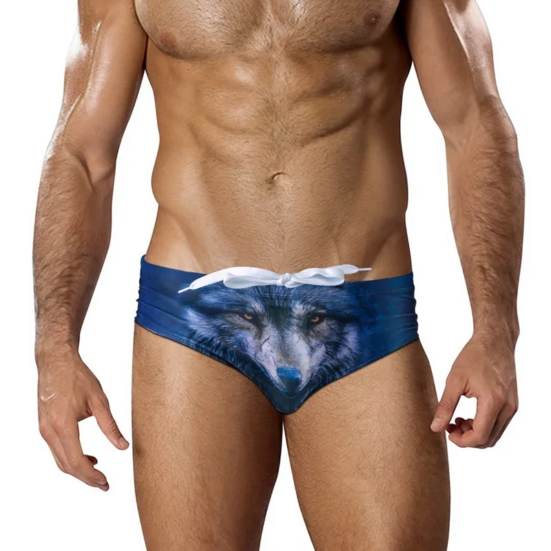 Austinbem с животным принтом сексуальные мужские плавки низкая посадка нейлоновые
