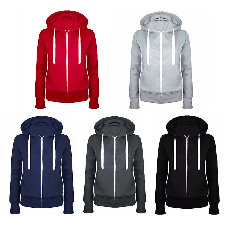 Женский свитер на молнии Повседневный пуловер из полиэстера с длинным рукавом и