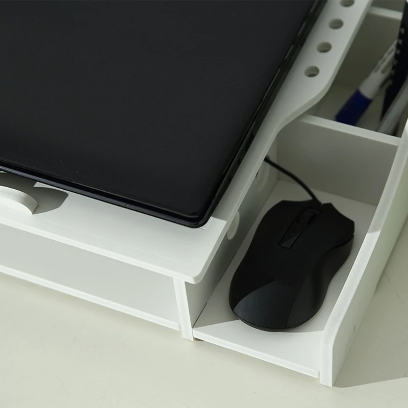 

Multi-function Desktop Storage Rack Organizer Laptop Computer Screen Riser Shelf