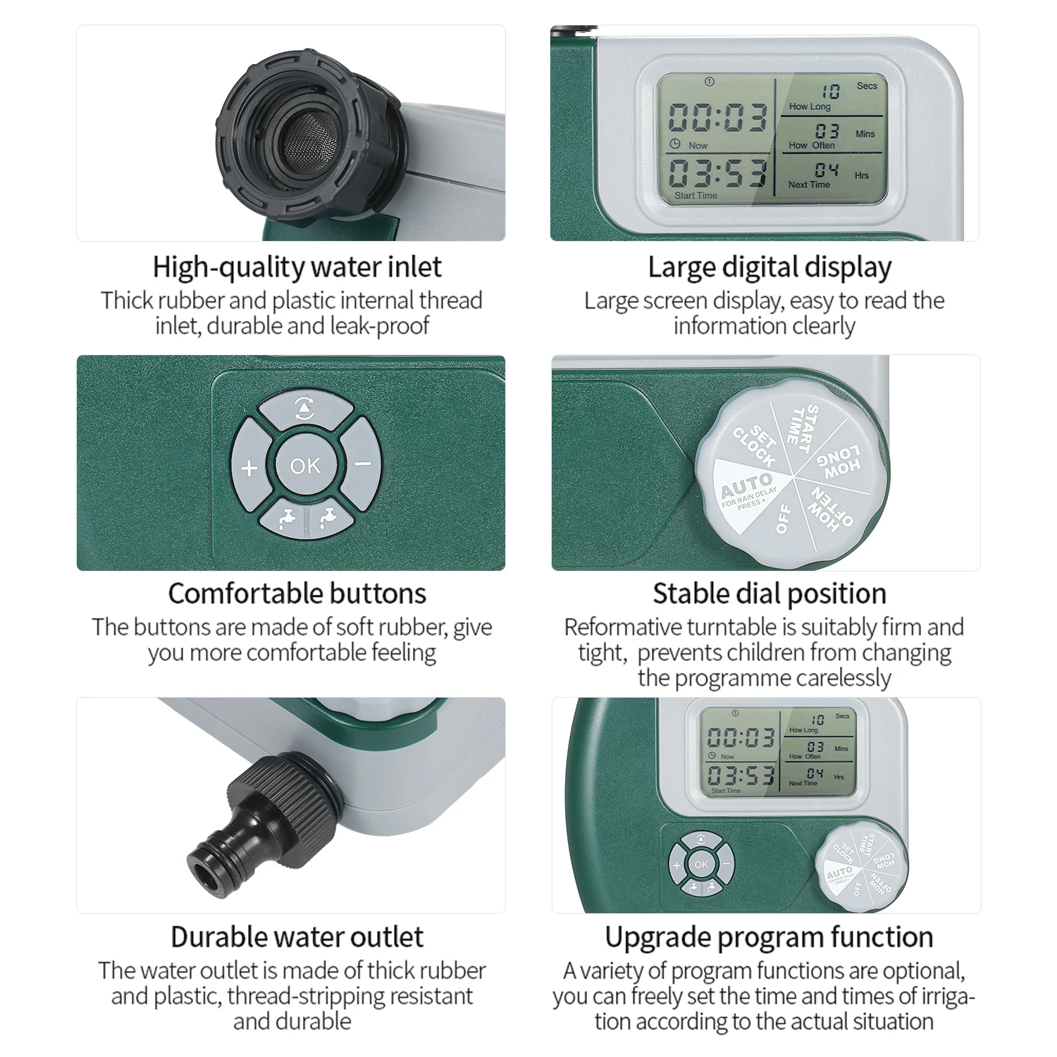 Автоматическая система полива спринклера программируемый цифровой шланг кран