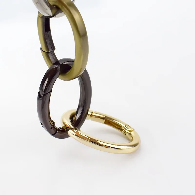 Металлические овальные Пружинные пряжки Meetee с круглым кольцом диаметром 28/37/54 мм