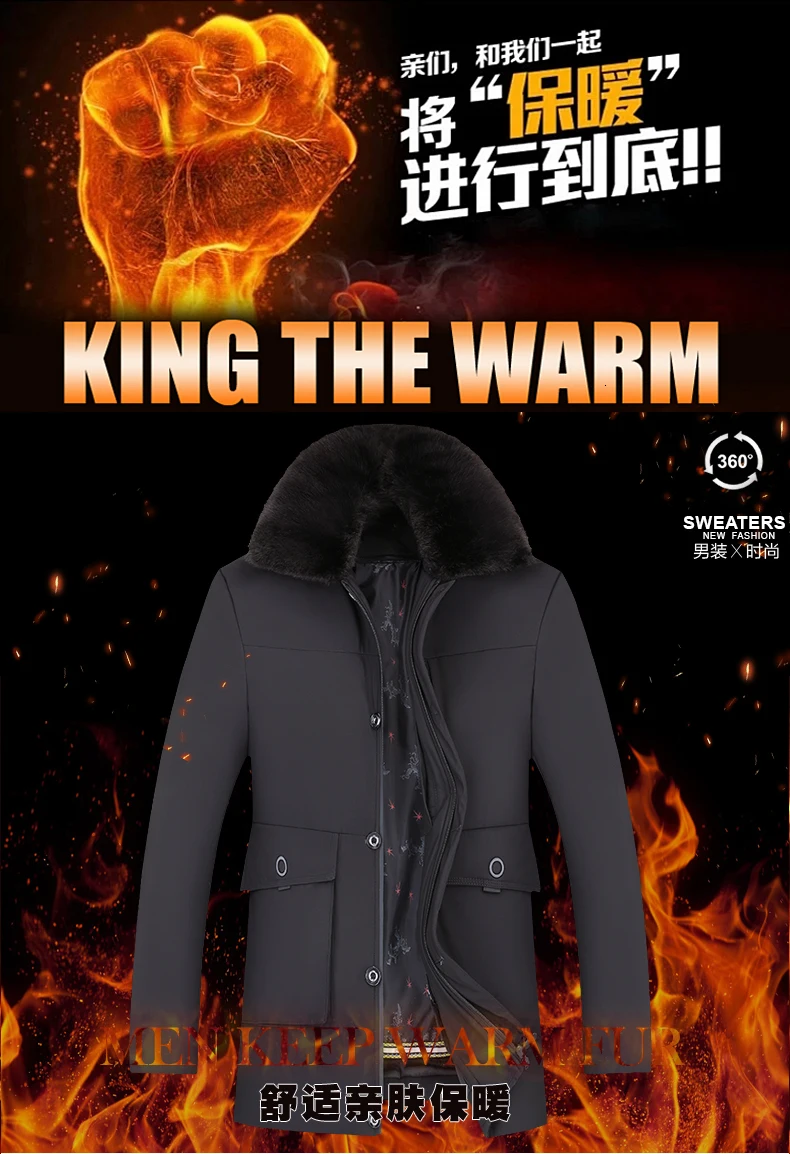 Plus 10XL 8XL 6XL Winter Jacket Men Fashion Casual Slim Thick Warm Mens Coats Parkas With fur collar Long Overcoats Male Clothes