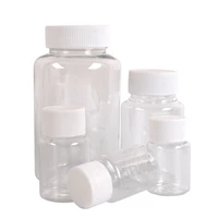 50pcs 15ml20ml30ml50ml plastic pet clear empty seal bottles solid powder medicine pill chemical container reagent vials